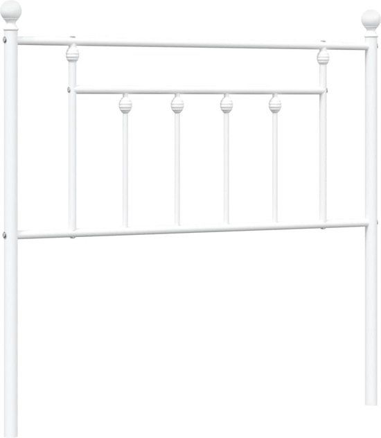 vidaXL Hoofdbord Metaal Wit 90 cm
