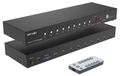 Merkloos Hdmi switch 8 in 1 uit - 4K 60 Hz - Met IR-afstandsbediening - Rackmount 1U - HDR