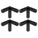 cyclingcolors 4 x pieds de meuble 115 x 115 mm hauteur 120 mm en plastique avec réglable 7 mm universel pour canapé armoire cuisine salle de bain noir mat