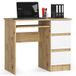 AKORD Furniture Factory IP0PBIUARTBIA008 Bureau Wit, Eikenkleur