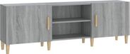 vidaXL Meuble TV 150x30x50 cm bois de particules gris aspect chêne sonoma