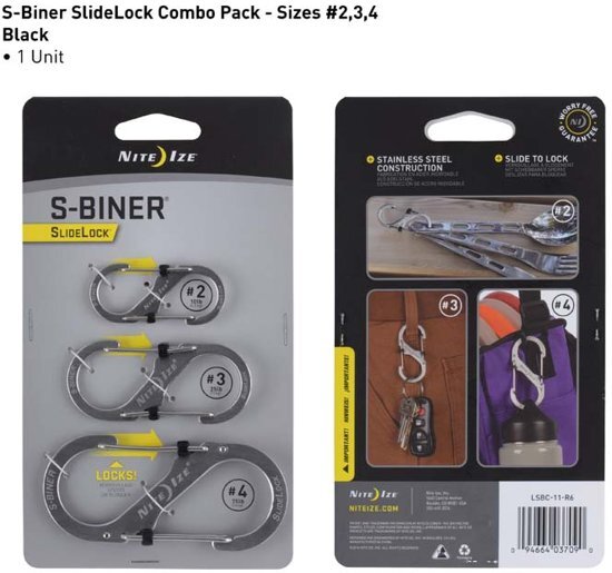 Nite Ize S-BINER SLIDELOCK 3-PACK Stainless