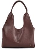 Coccinelle Leren schoudertas Nell Handbag Grained Leather Berry donkerpaars