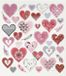 Stickers Houten onderwijsmateriaal Stickers Hartjes - Stickervel Met Harten Thema - Zelfklevende Stickers Voor Valentijn, Kaarten Maken & DIY Decoratie - 15x16,5 cm - 1 Vel