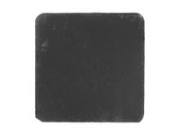 H & H leisteen set 6 borden vierkant, zwart, 15 x 15 x 0,5 cm