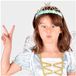 Den Goda Fen Diadeem Lichtblauw Fluweel Prinses 14 cm