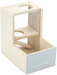 Beeztees Speelhuis Rexy - Knaagdier Speelgoed - Hout - Mintgroen - 15x10x14 cm