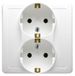 Kontakt-Simon BGSZ2/11, Blanc, Plastique, IP20, 250 V, 82 mm, 47 mm