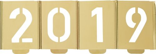 Kukko Schrijfsjablonen-set | cijfers 0-9 | letterhoogte 20 mm | speciaal plaatstaal | 1 stuk - 327-020-Z