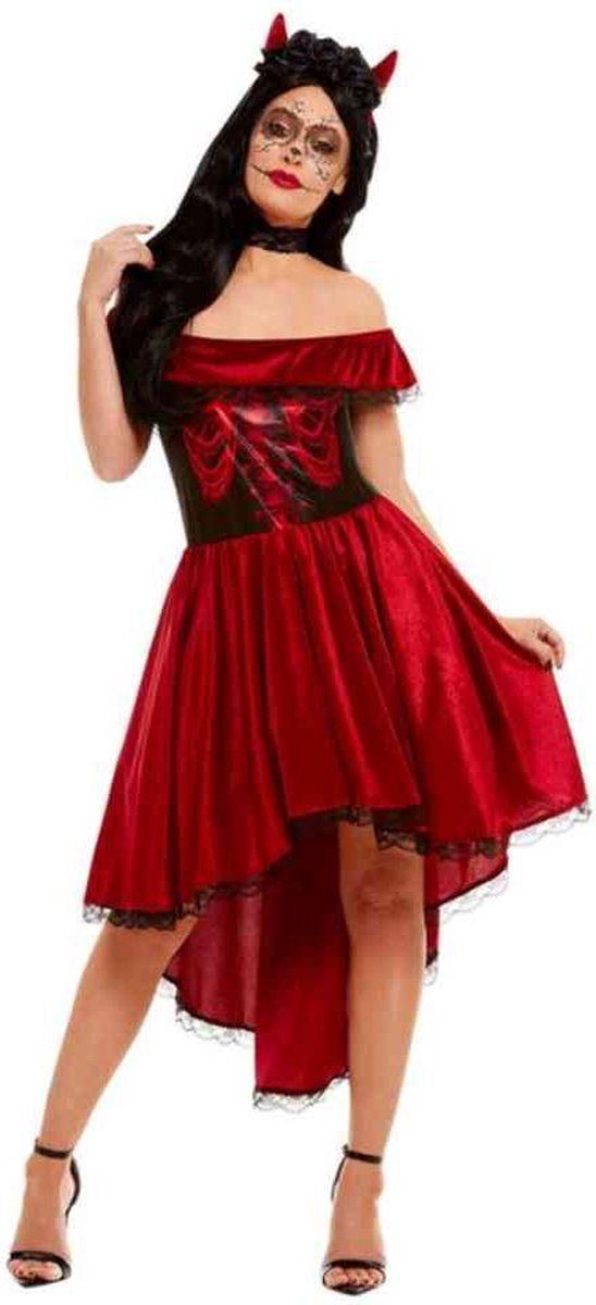 Smiffys Day Of The Dead Devil Kostuum - Rood - XL
