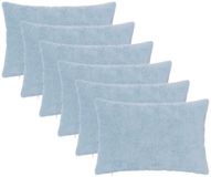vidaXL - Taie d'oreiller - 6 pièces - HEERLEN - Bleu clair - 50 x 80 cm - Fausse fourrure de lapin