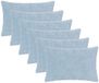 vidaXL - Taie d'oreiller - 6 pièces - HEERLEN - Bleu clair - 50 x 80 cm - Fausse fourrure de lapin