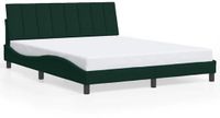 vidaXL Bedframe zonder matras "Hanko" 160x200 cm fluweel donkergroen