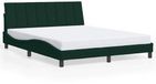 vidaXL Bedframe zonder matras "Hanko" 160x200 cm fluweel donkergroen