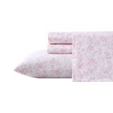 Laura Ashley Home Queen lakenset, zachte satijnen katoenen beddengoedset - slank, glad en ademend, Bella Pink