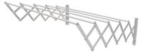 Sèche-linge mural pliable en aluminium, 120x14x3 cm, pliable