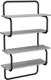 vidaXL - 4-laags - Wandplank - Grijs - Sonoma - 60 x 24,5 x 104 cm - Bewerkt hout