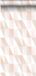 ESTAhome behang grafische driehoeken zacht roze, warm oranje en beige - 139196 - 0,53 x 10,05 m