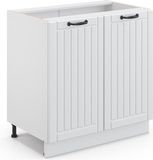 Vicco Keukenonderkast Fame-Line, Wit landelijk/Wit, 80 cm zonder werkblad