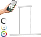 EGLO connect.z Bolognano-Z Smart Hanglamp - LED - 117 cm - Grijs/Wit - Instelbaar RGB & wit licht - Dimbaar - Zigbee