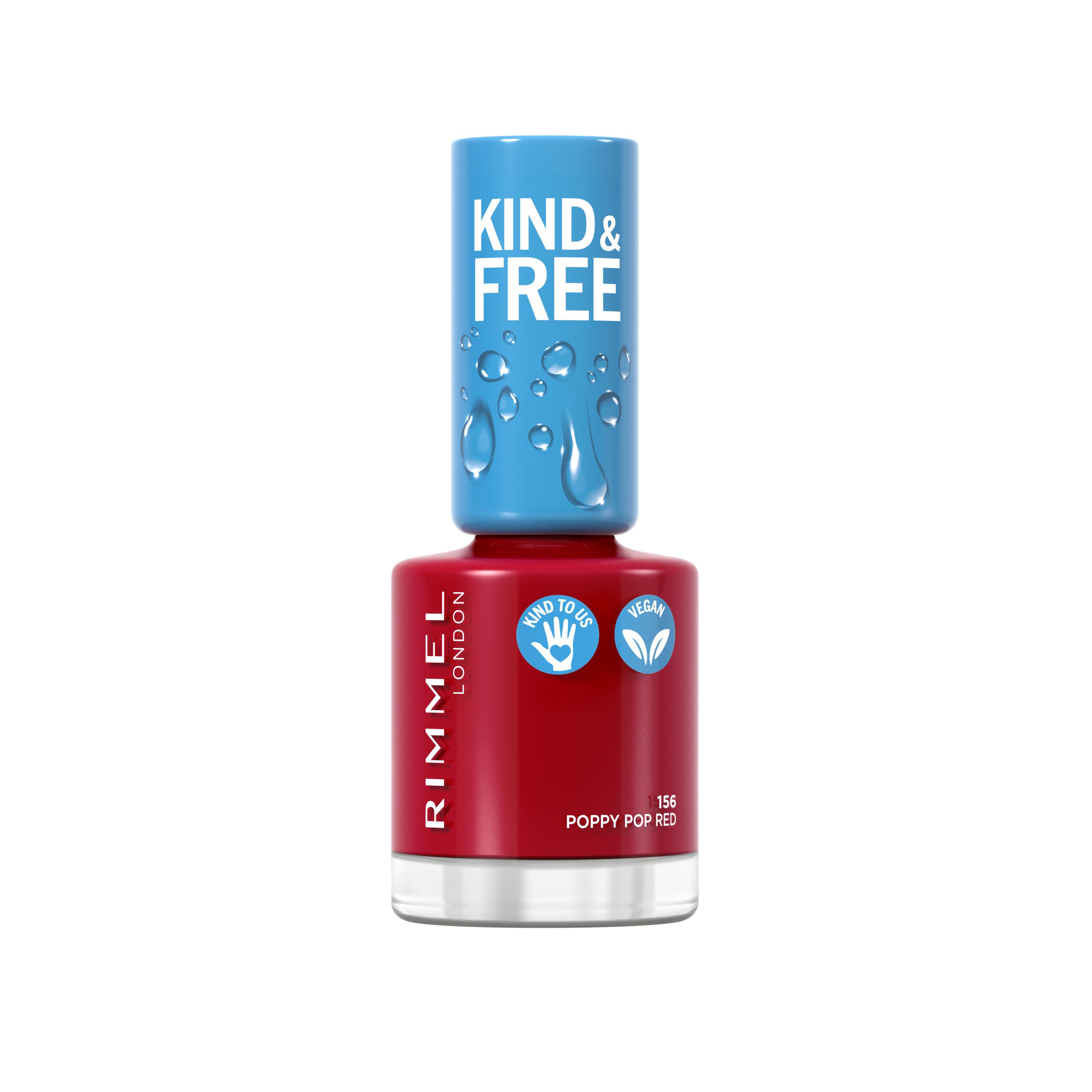 Rimmel Kind & Free Nagellak - 156 Poppy Pop Red - 8ml
