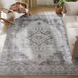 Homcom Vloerkleed Flanel 230x160 cm Grijs