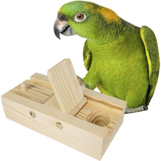Back Zoo Nature Brain Trainer Flaps Beige Hout Vogel Knaagdier Intelligentie Vogelspeeltuin 1 kg