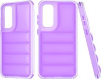 Techsuit Hoesje geschikt voor Samsung Galaxy S23 FE - Wave Shield Shockproof Hard Case Back Cover - Paars