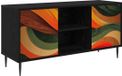 vidaXL Tv-meubel BONN 102 x 33 x 51 cm Zwart eiken Bewerkt hout