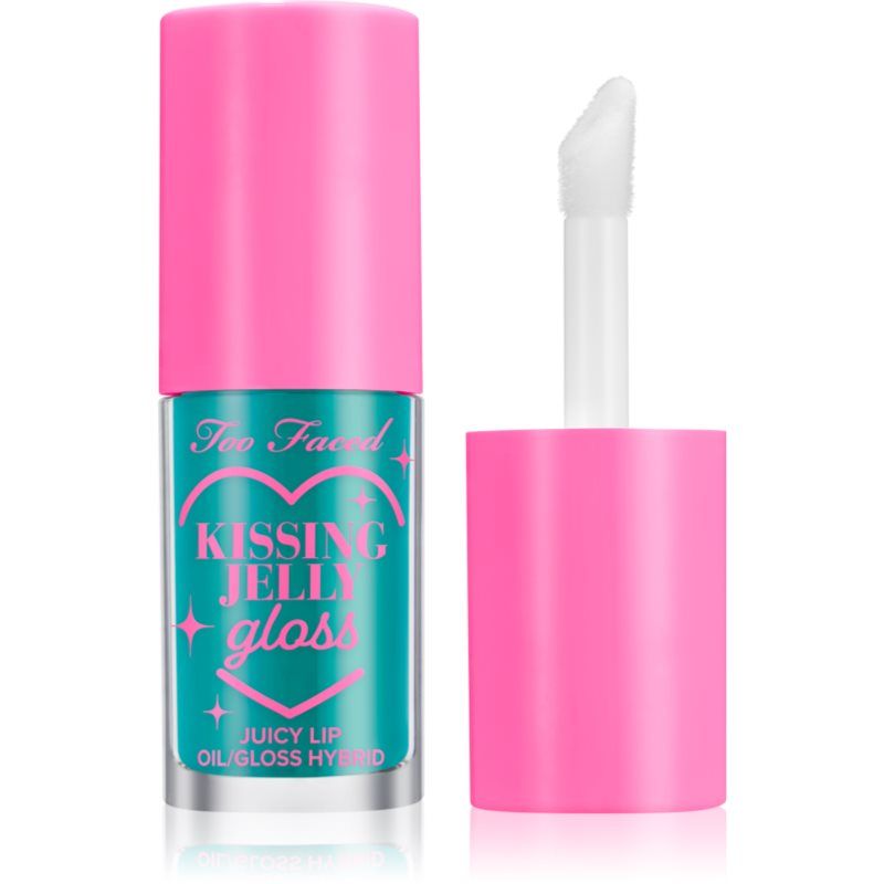 Too Faced Kissing Jelly Lippenstift + lipgloss, Küssender Gelee Lippenöl Glanz (Zoet suikerwerk)