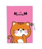 Cartomania Dagboek met slot "Stay Noted", roze met geschenkdoos, voor jongens en meisjes