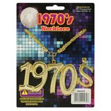 Merkloos / Sans marque Disco Seventies verkleed ketting - jaren 7o thema - carnaval - kunststof - accessoires