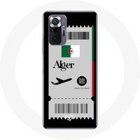 Maniacase Etui voor Xiaomi Redmi Note 10 Pro Vliegticket Algiers