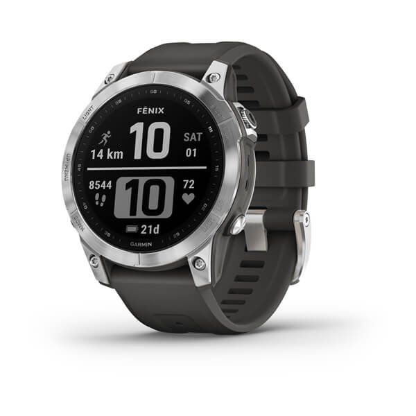 Garmin fenix 7 Smartwatch - 1.3" MIP Display - GPS - Silver