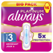 Always Serviettes hygiéniques de jour avec ailettes flux abondant taille 3 - 16 unités