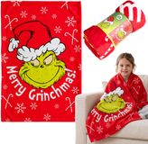 sarcia.eu Grinch Kerst, ZACHTE FLEECE deken, rode sprei 100x150 cm, OEKO-TEX