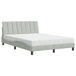 vidaXL Lit avec matelas "Hanko" velours gris clair 140x200 cm
