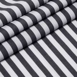 Homescapes Zwart-wit gestreepte katoenen stof - Verkocht per meter smalle strepen, 150 cm breed