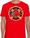 Bellatio Decorations Shoppartners Bv Brandweer logo verkleed t-shirt rood voor heren - brandweerman - carnaval verkleedkleding / kostuum L