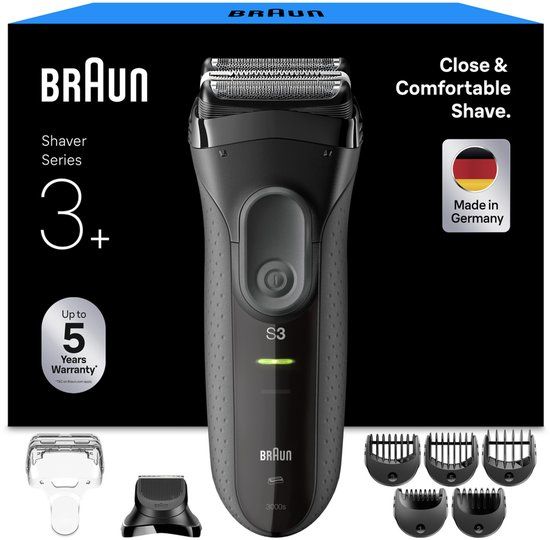 Braun Series 3 3000BT - Elektrisch Scheerapparaat - Zwart/Grijs