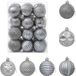 vidaXL Kerstballenset - 36 stuks - Grijs - 6 cm