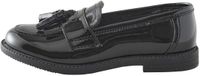 Next - Meisjes - Leren loafers met kwastjes voor school met smalle pasvorm (E) - Zwart