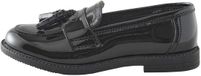 Next - Meisjes - Leren loafers met kwastjes voor school met smalle pasvorm (E) - Zwart