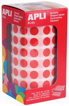 Apli Kids stickers op rol cirkel diameter 10 5 mm rood