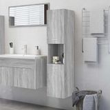 Maison Exclusive - Meuble de salle de bain gris Sonoma 30x30x130 cm Matériau dérivé du bois