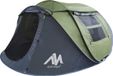 Tente pop-up sans marque - 4 personnes - Pop-up 1 seconde - Tente familiale imperméable - Grand lucarne - Tente de camping