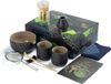 TEANAGOO Matcha Set Matcha Whisk Matcha Bowl with Pouring Spout Scoop Matcha Whisk Holder Tea Making Kit. 1 set de thé japonais (7 pièces) + 2 tasses (7.2oz), S1, Charcoal Grey, boîte couleur