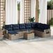 Maison Exclusive - Ensemble de meubles de jardin 9 pièces avec canapé et coussins, gris, en polyrotin