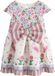 Next - Meisjes - Cath Kidston gestreepte jurk met strik van scubastof - Crème