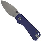 CIVIVI Baby Banter C25066A-1, Gray Stonewashed Nitro-V, Blue G10, Slipjoint zakmes, Ben Petersen design